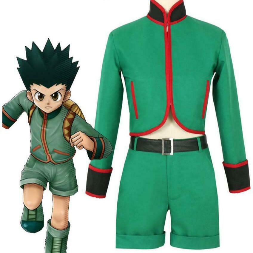 Anime Cosplay Male - Gon Freecss Cosplay Costume Green Suit