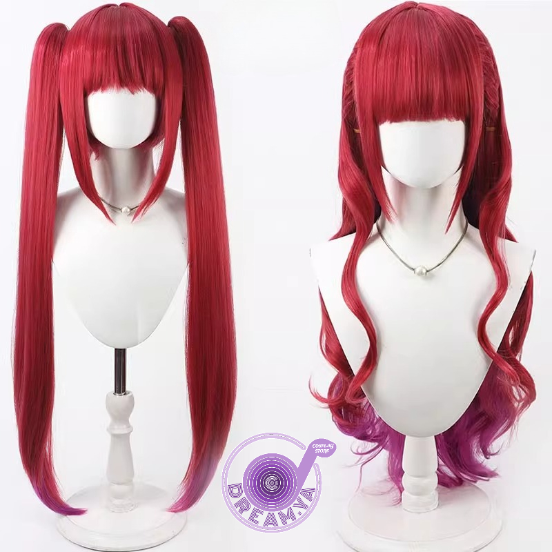 Anime Cosplay Red - Houshou Marine Cosplay Wig Vtuber Red
