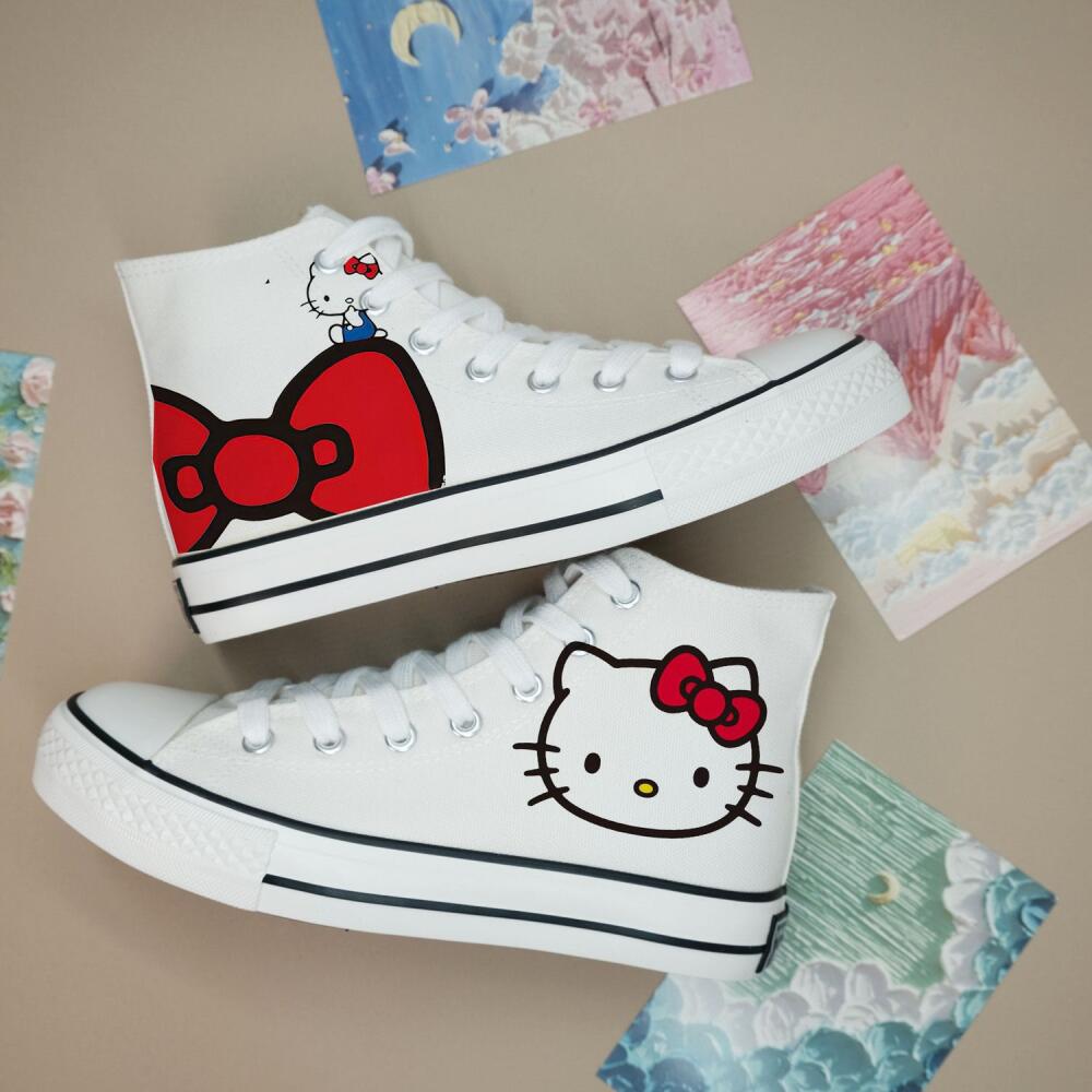 Anime Cosplay Thick - 2026 Cute Hello Kitty Canvas Shoes