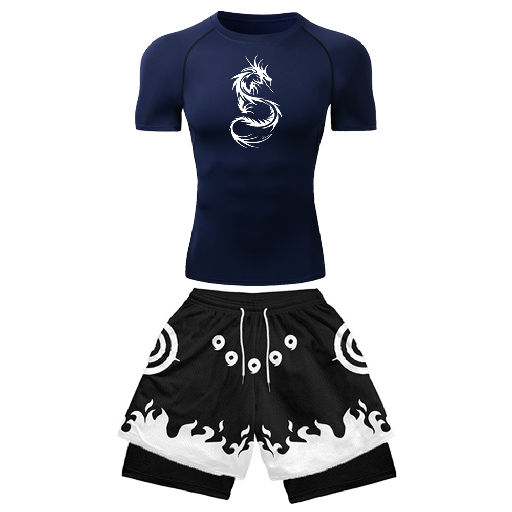 Anime & Cosplay Expo Acx 2025 - 2PCS Men's Anime Gym Set Dragon