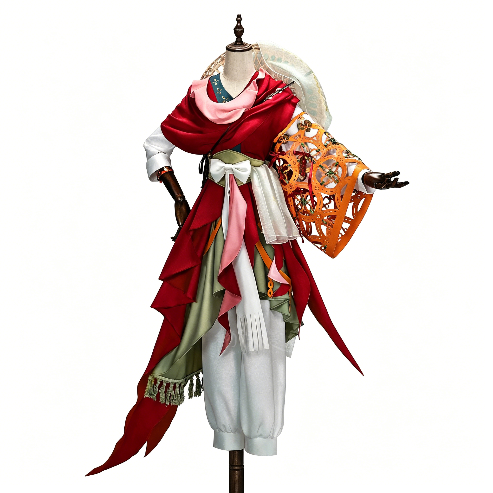 Anime Cosplay Red - Paper Heron Reverse 1999 Cosplay Costume