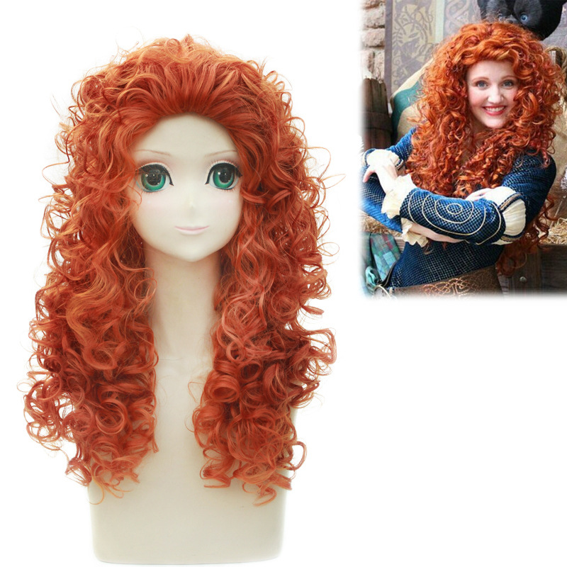 Anime Wigs Brave Legend Brave  - Anime Cosplay Orange Hair reseña y precio
