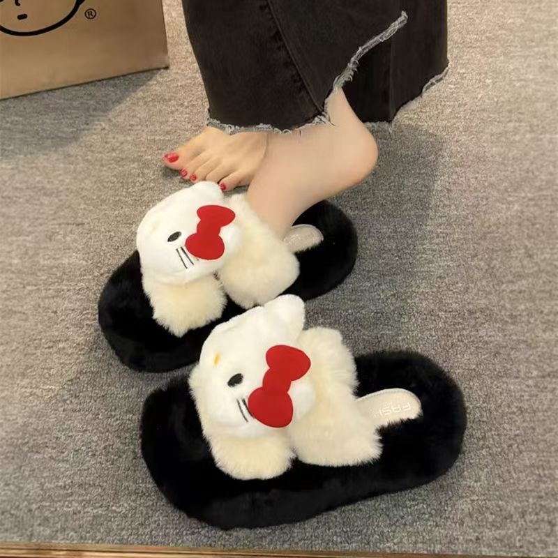 Sanrio Female Plush Slippers A - Anime Cosplay Thick reseña y precio