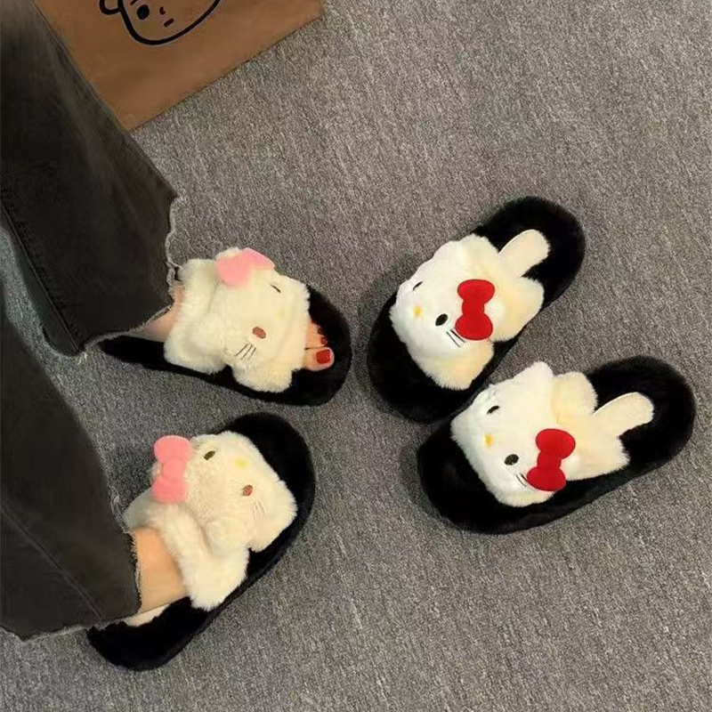 Sanrio Female Plush Slippers A - Anime Cosplay Thick reseña y precio