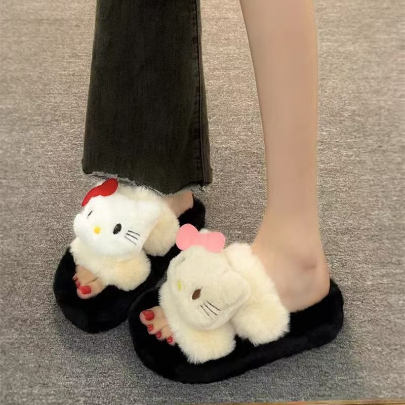 Sanrio Female Plush Slippers A - Anime Cosplay Thick reseña y precio