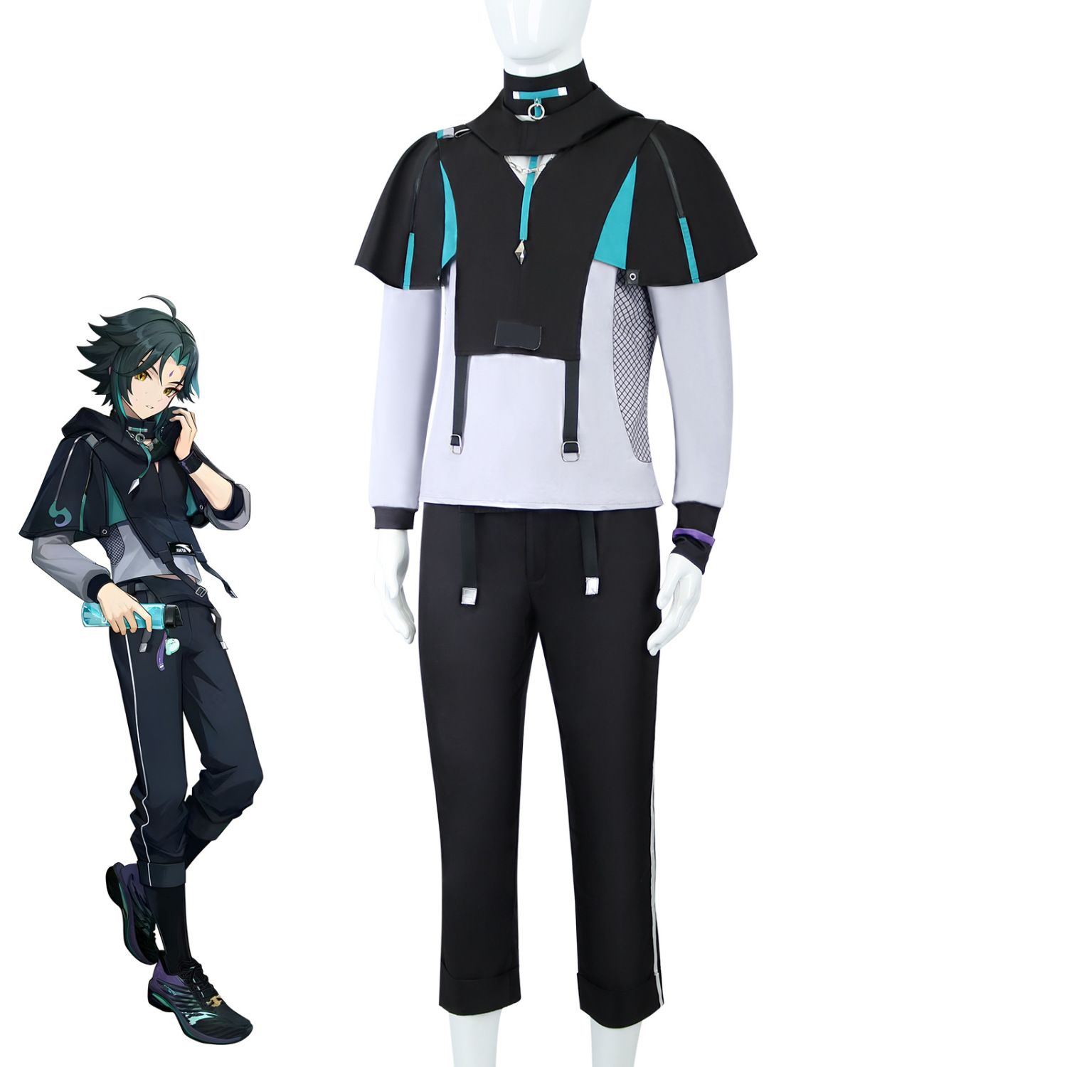 Halloween XIAO Costumes Game G - Anime Cosplay Outfits Male reseña y precio