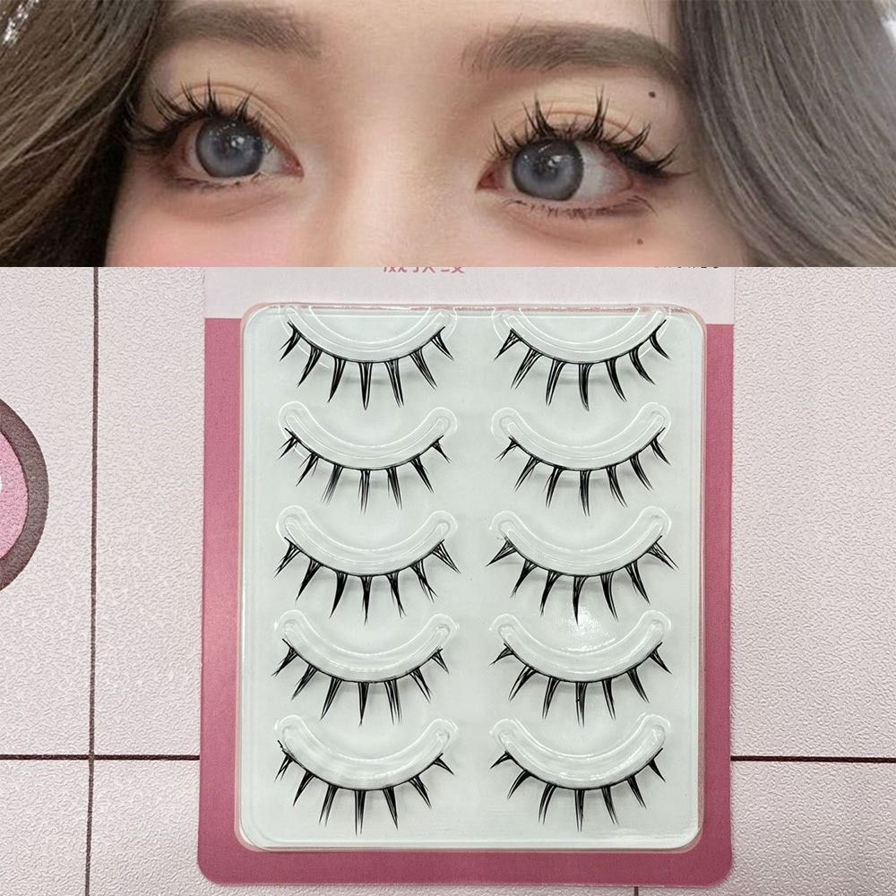 Faux Mink False Eyelashes 5 Pa - Anime Cosplay Thick reseña y precio
