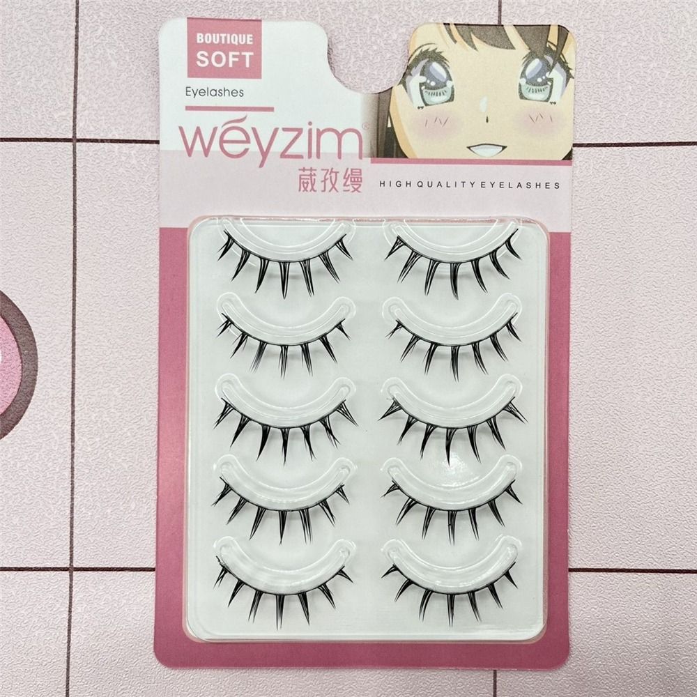 Faux Mink False Eyelashes 5 Pa - Anime Cosplay Thick reseña y precio