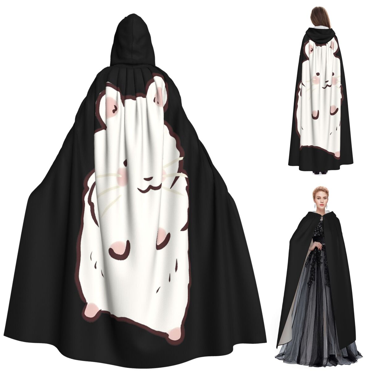 Cute Hamster Drawing Long Hood - Anime Cosplay Drawing reseña y precio