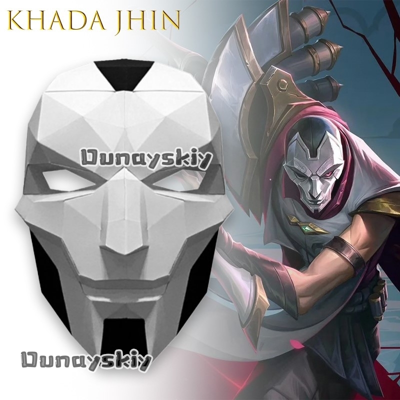 AKhada Jhin Oni Mask DIY Paper - Anime Cosplay Diy reseña y precio