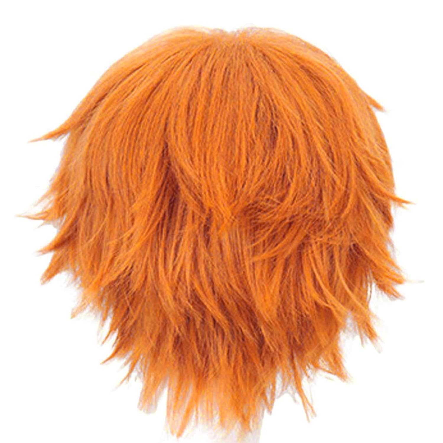 Short Orange Wig for Men Orang - Anime Cosplay Orange Hair reseña y precio