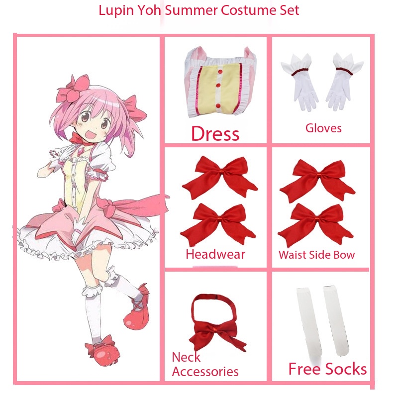 Puella Magi Madoka Magica Cosp - Anime Cosplay Diy reseña y precio