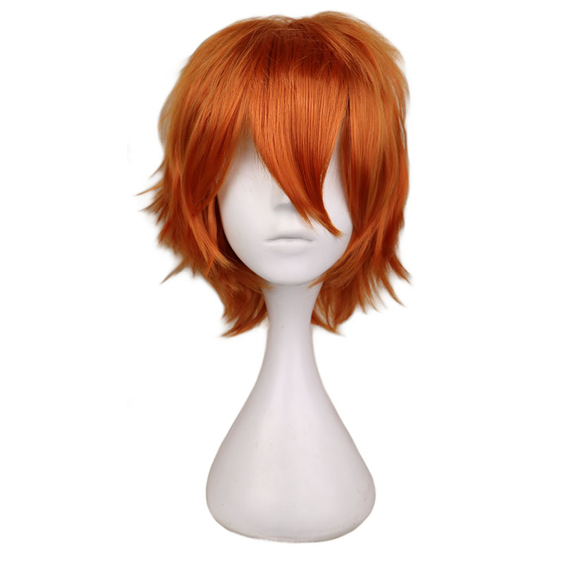 Short Orange Wig for Men Women - Anime Cosplay Orange Hair reseña y precio