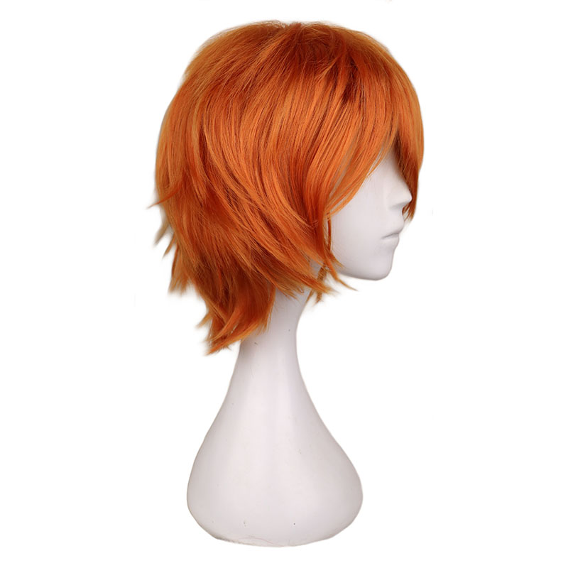Short Orange Wig for Men Women - Anime Cosplay Orange Hair reseña y precio