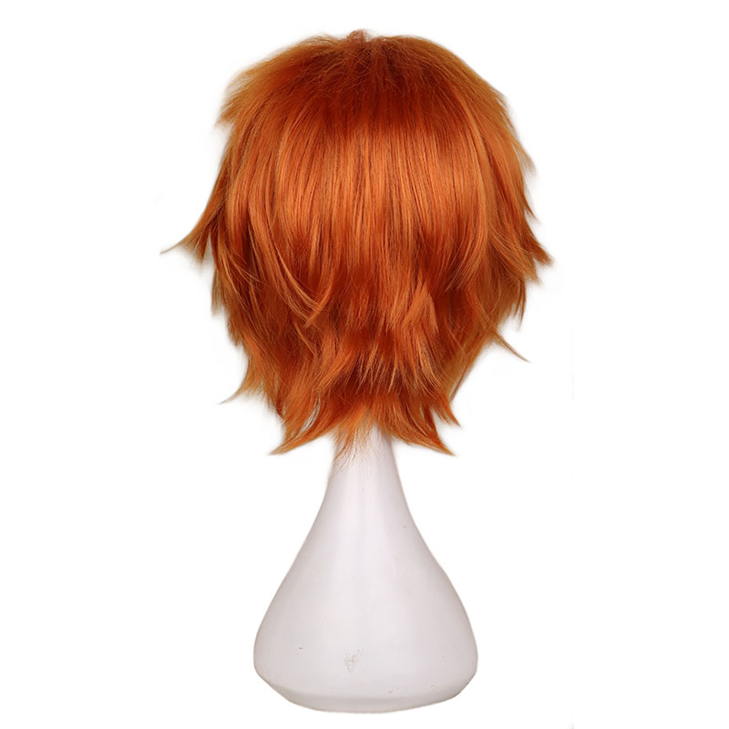 Short Orange Wig for Men Women - Anime Cosplay Orange Hair reseña y precio
