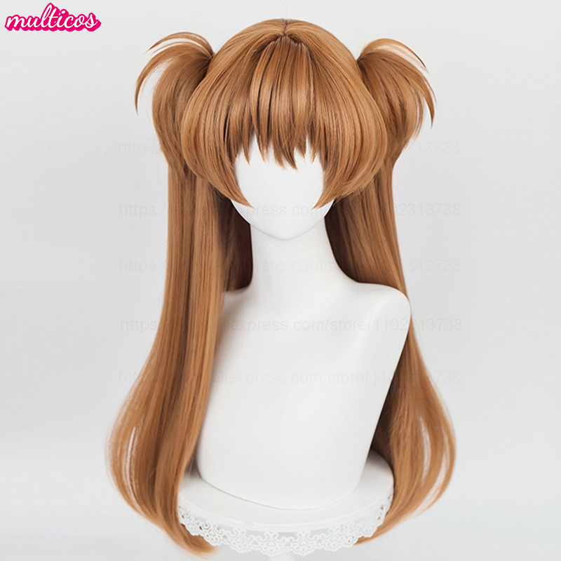 High Quality Anime EVA Asuka L - Anime Cosplay Orange Hair reseña y precio
