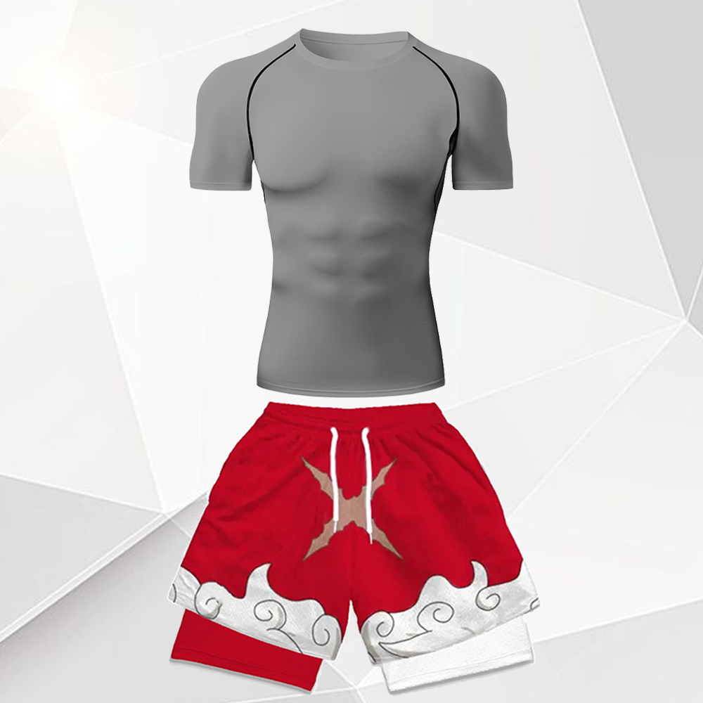 Men's 2Pcs Anime Gym Outfit Wh - Anime & Cosplay Expo Acx 2025 reseña y precio