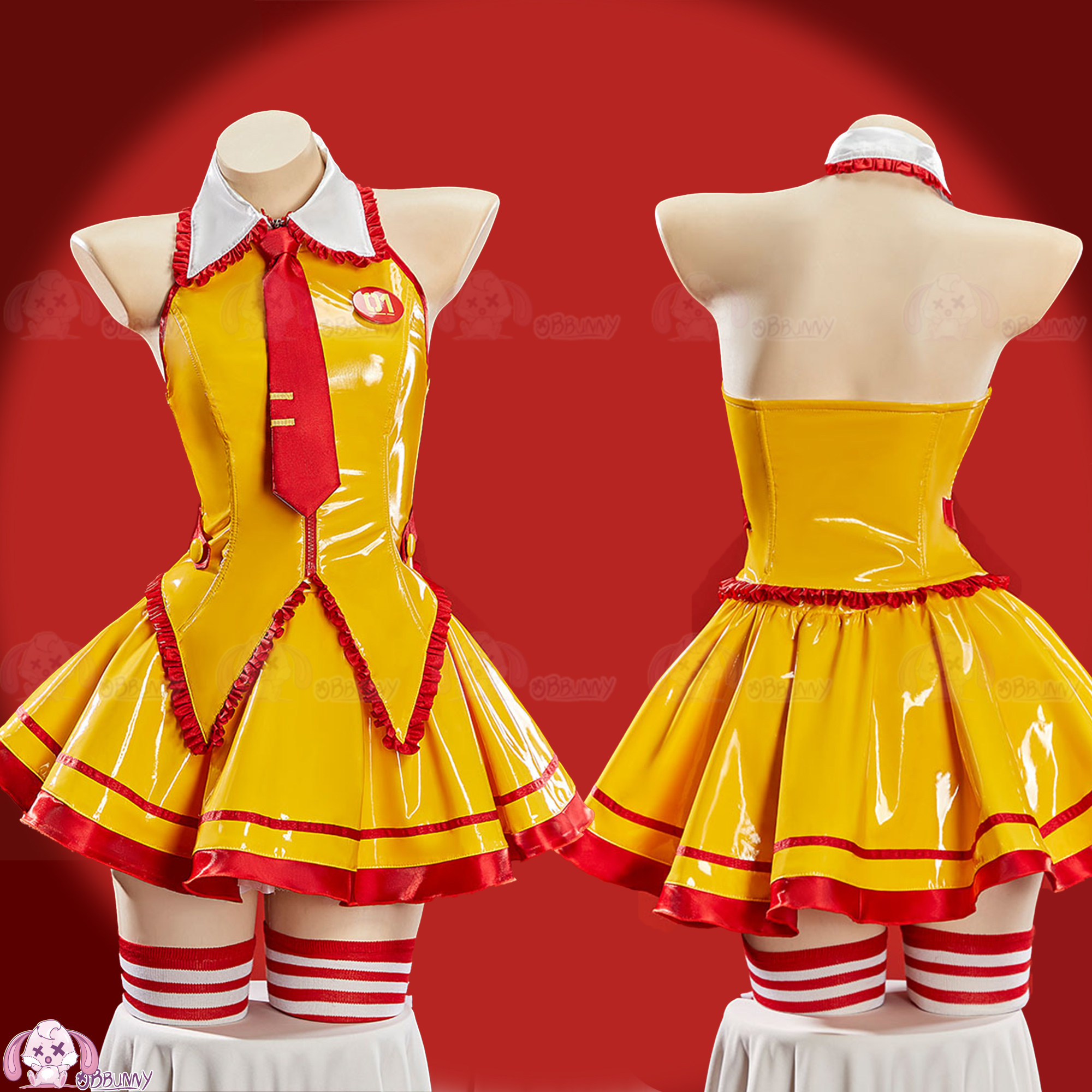 Miku Fanart Cosplay Costume PU - Anime Cosplay Red reseña y precio