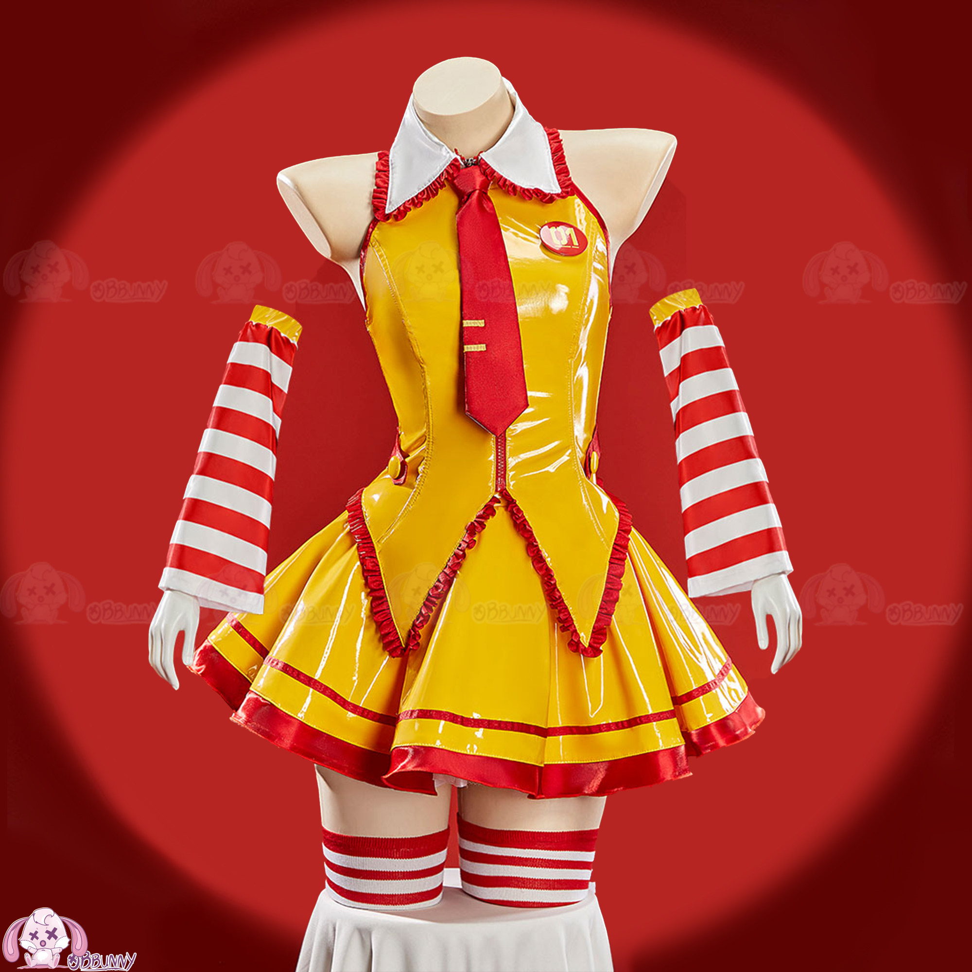 Miku Fanart Cosplay Costume PU - Anime Cosplay Red reseña y precio