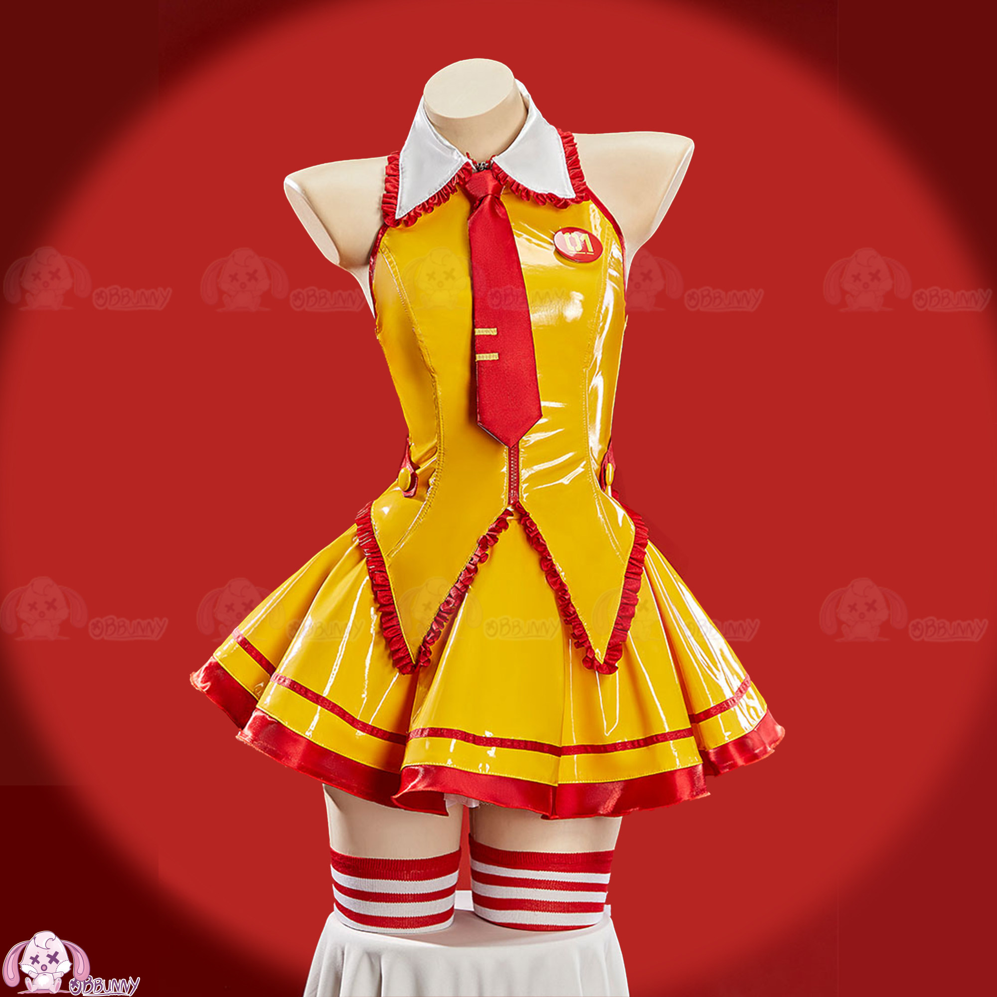 Miku Fanart Cosplay Costume PU - Anime Cosplay Red reseña y precio