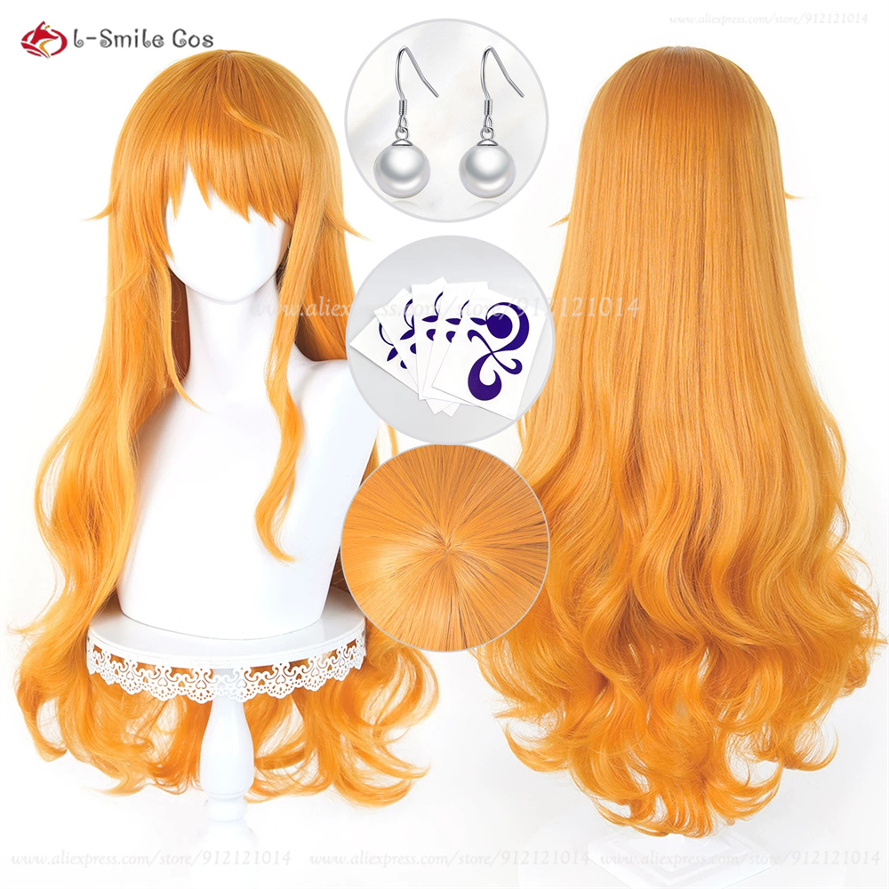 80cm Nami Cosplay Wig Orange C - Anime Cosplay Orange Hair reseña y precio