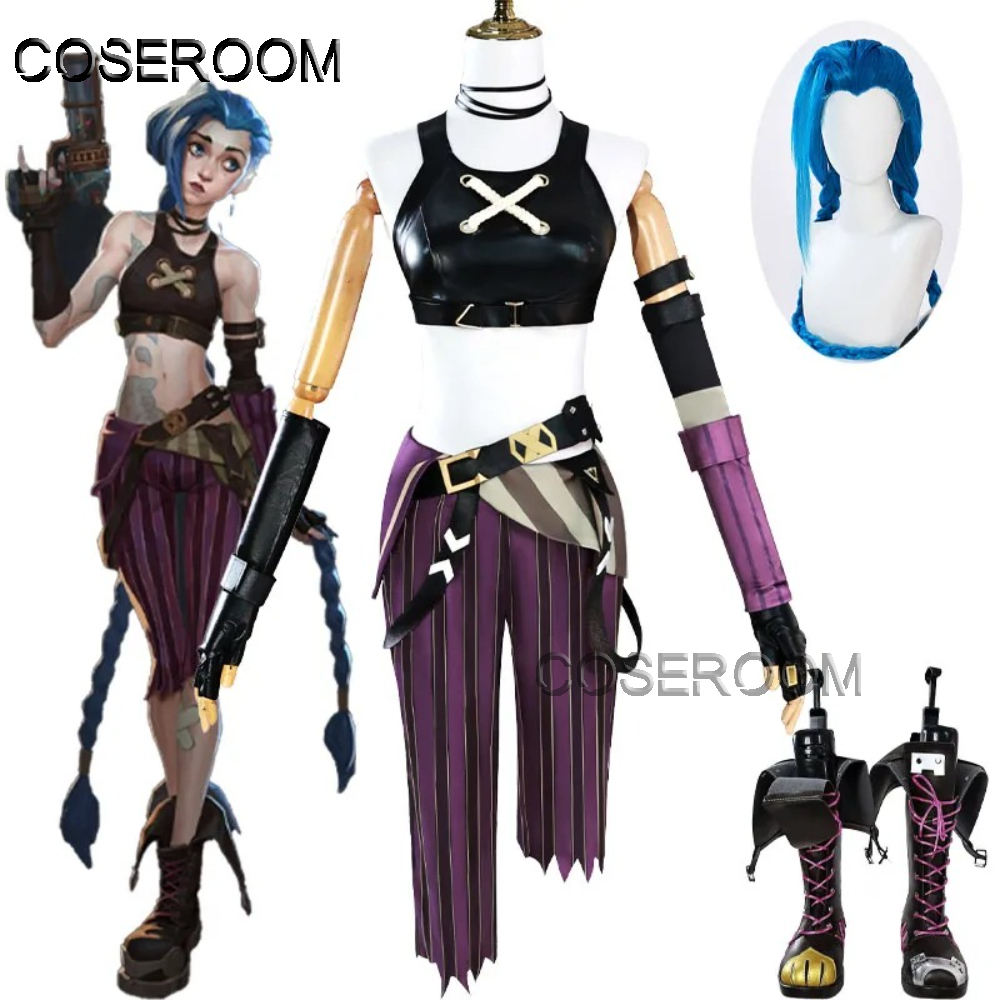 Game Newly Jinx Cosplay Costum - Anime Cosplay Girls reseña y precio
