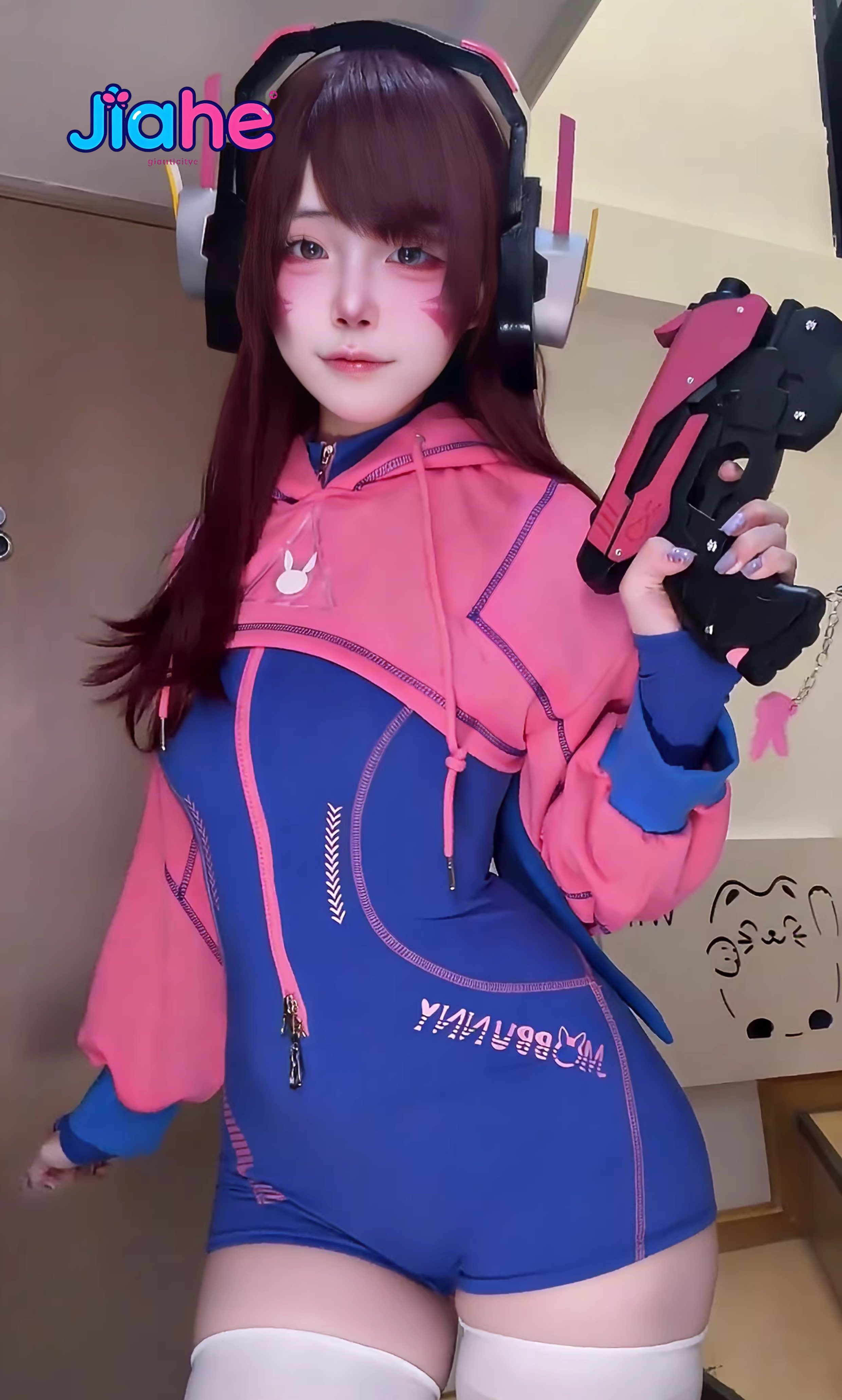 In stock D.Va Overwatch Cospla - Anime Cosplay Male reseña y precio