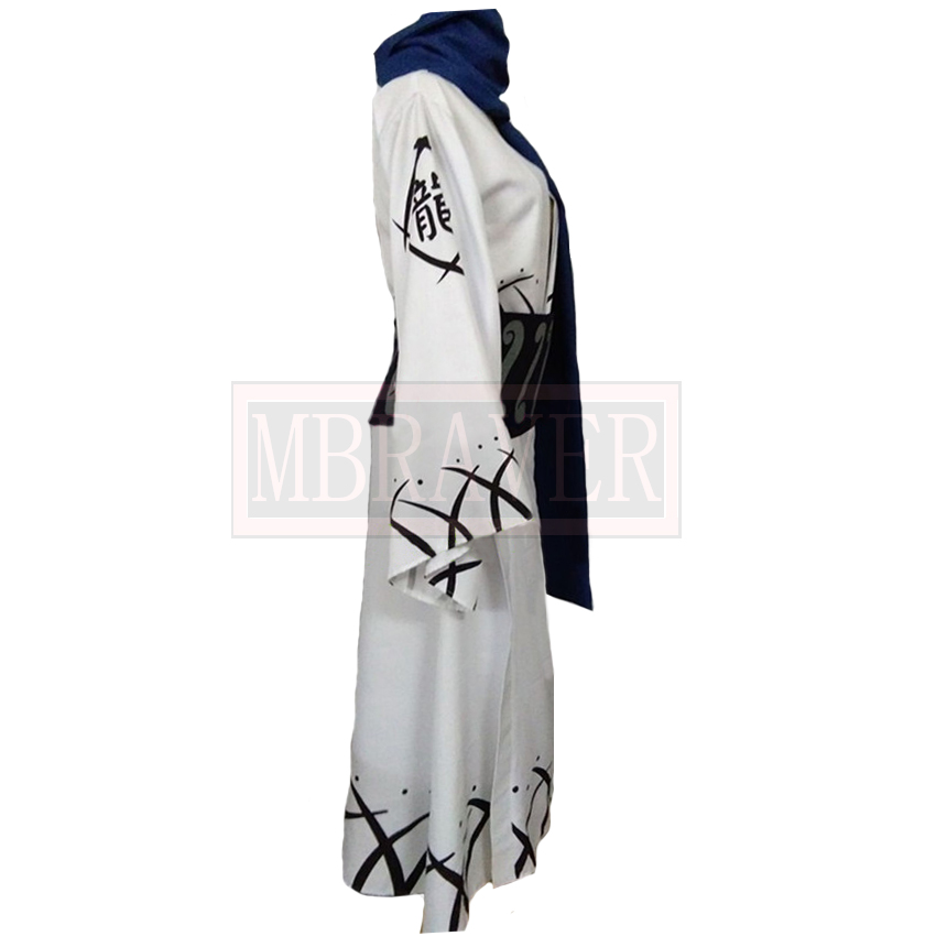 Samurai Ryuma Blue White Kimon - Anime Cosplay Kimono reseña y precio